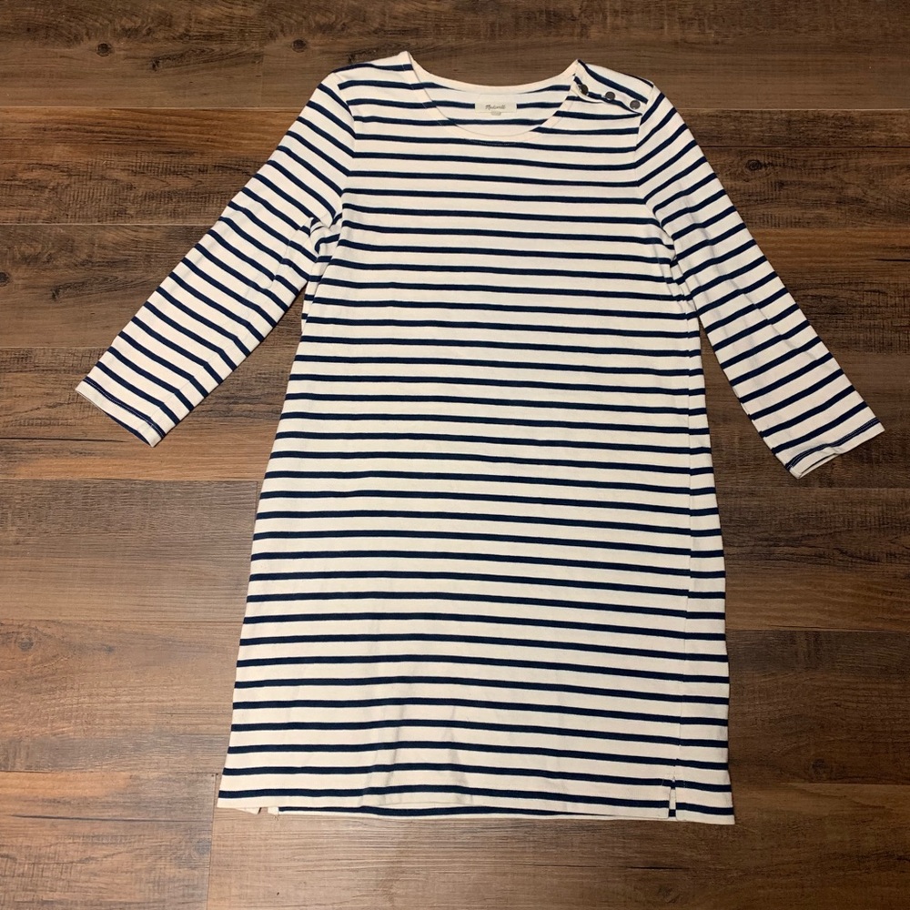 Madewell Long Sleeve striped dress